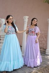 KA 1055 Sequence Designer Georgette Gown Wholesale Market In Surat 